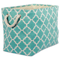 DII Polyester Container with Handles, Lattice Storage Bin, Small, Aqua