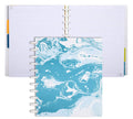 Talia Discbound Notebooks, Planner, Customizable, (Teal Marble Flow, Letter (8.5In X 11In))