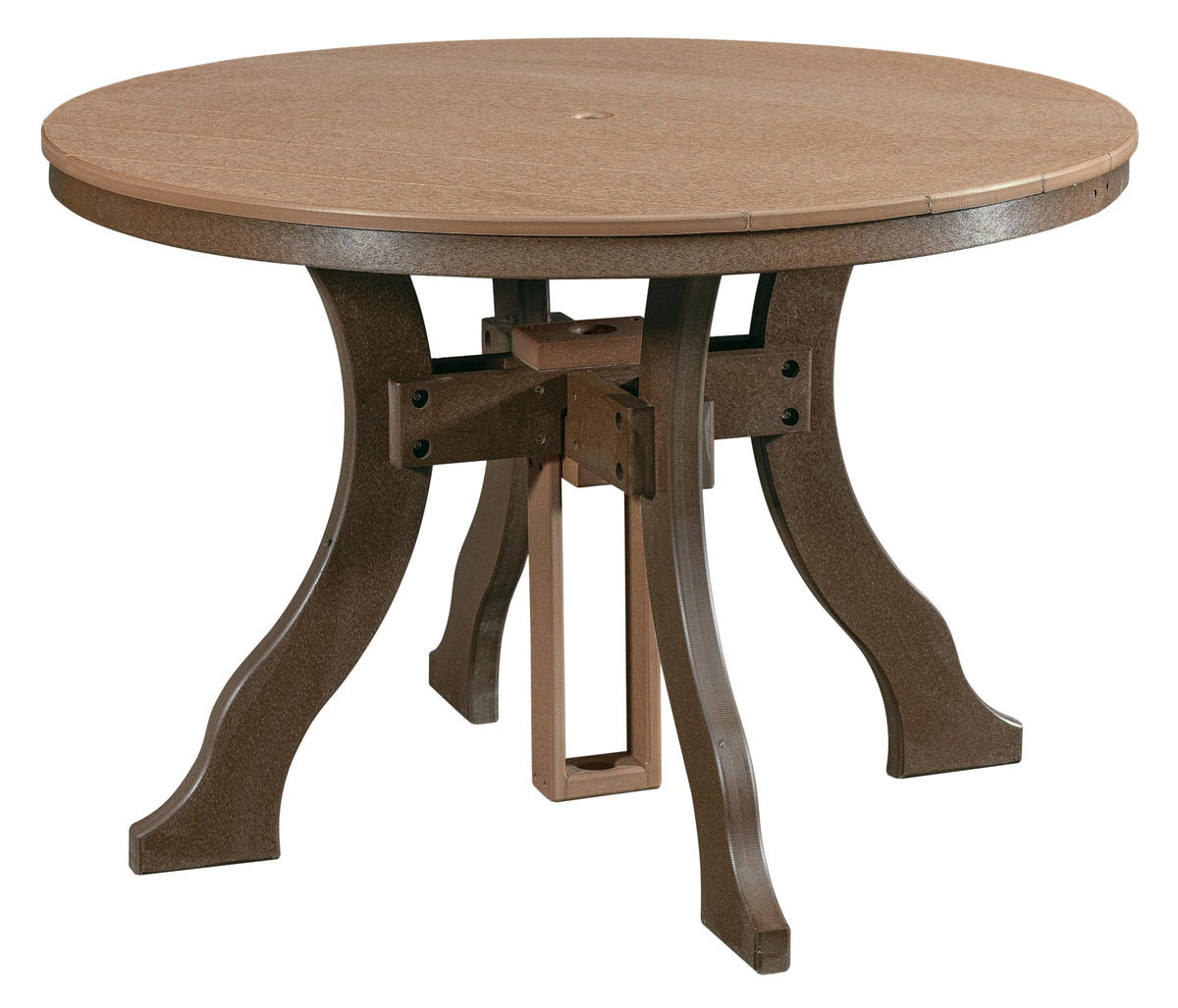 American Furniture Classics Dining Height Round Table, Cedar With Tudor Brown Base