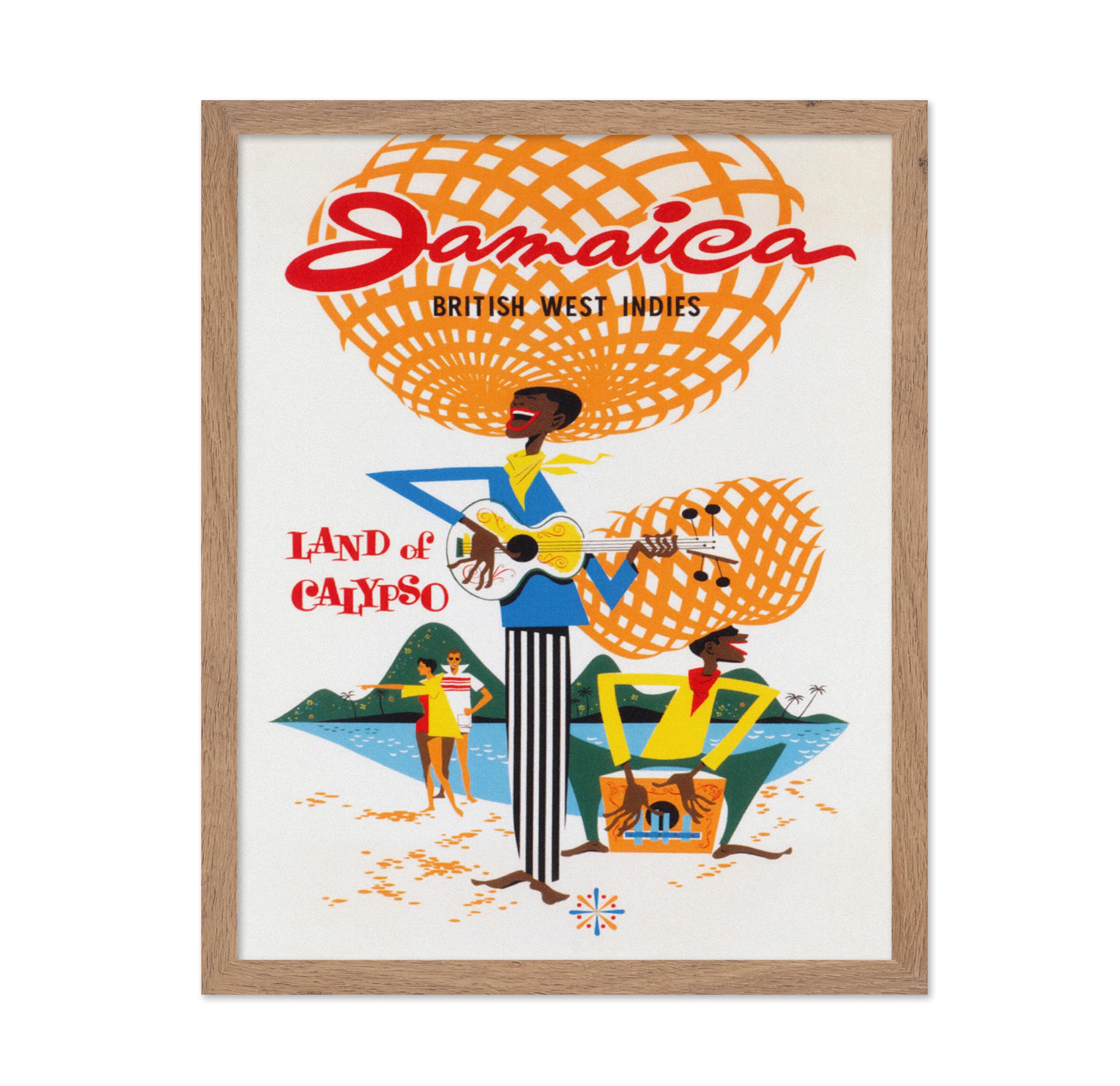 Poster Master Travel Wall Art - Vintage Jamaica Poster - Retro Music Wall Decor - Great Wall Decor Gift for Home, Office, Living
