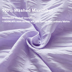 Avelom Lavender Purple Seersucker Duvet Cover Set King (104 X 90 Inches), 3 Pieces (1 Duvet Cover + 2 Pillow Cases), Ultra Soft Washed Microfiber, Textured Duvet Cover With Zipper Closure, Corner Ties