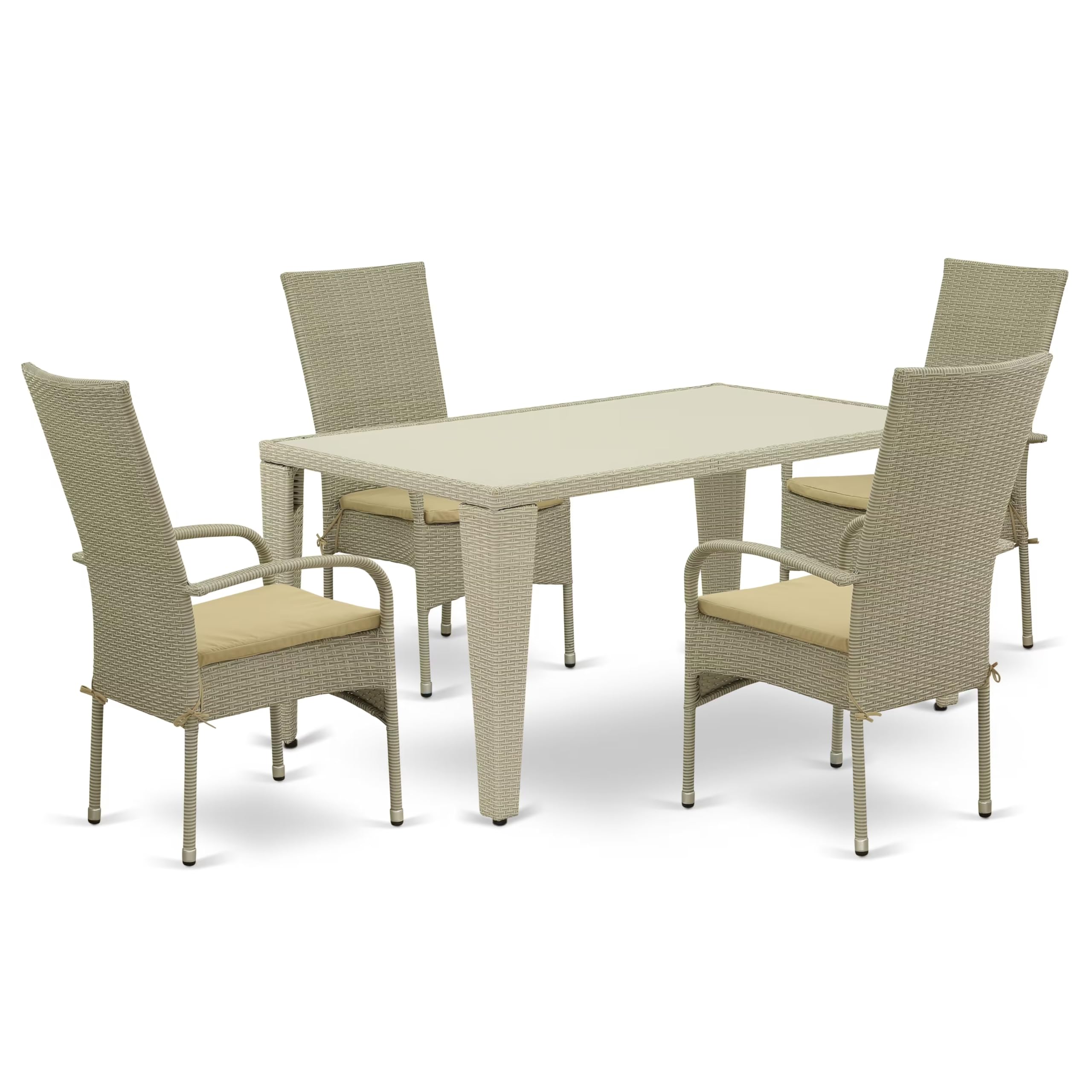 East West Furniture Guos5-03A Outdoor Patio Conversation Set