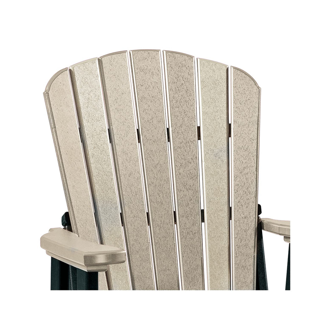 American Furniture Classics 515WWBK Fan Back Chair, Weatherwood and Black