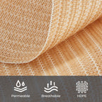 VICLLAX 10x10 FT Wheat Shade Fabric Sun Shade Cloth Privacy Screen with Grommets for Patio Garden Pergola Cover Canopy
