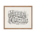 Poster Master Merry Christmas Poster - Lithograph Print - Holiday Art - Christmas Art - Typography Art - Floral Art - Mistletoe 