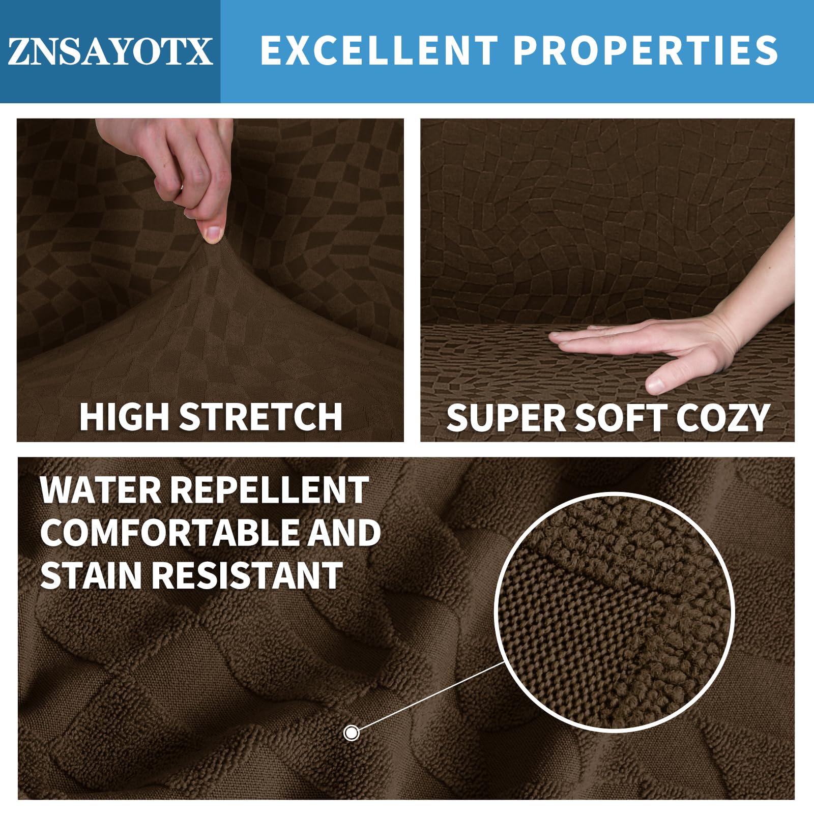 2024 Recliner Chair Covers (24''-37'') Newest 3-Piece Lazy Boy Recliner Cover, Stretch Slipcovers With Elastic & Ties That Stay