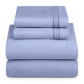 Hearth & Harbor Full Size Sheets - 4 Piece Bed Sheet Set, Hotel Luxury Double Brushed Bed Sheets - Extra Soft Bedding Sheets & Pillowcases, Full, Steel