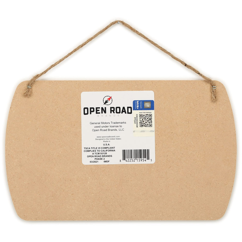 Open Road Brands Chevrolet Hanging Sign - Home Is Where My Dog And My Truck Are - Chevy Wood Wall Decor For Man Cave Or Garage