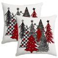 Artmag Christmas Pillow Covers 16X16 Inch Set Of 2 Christmas Tree Decorative Throw Pillow Covers Winter Christmas Cushion Cases