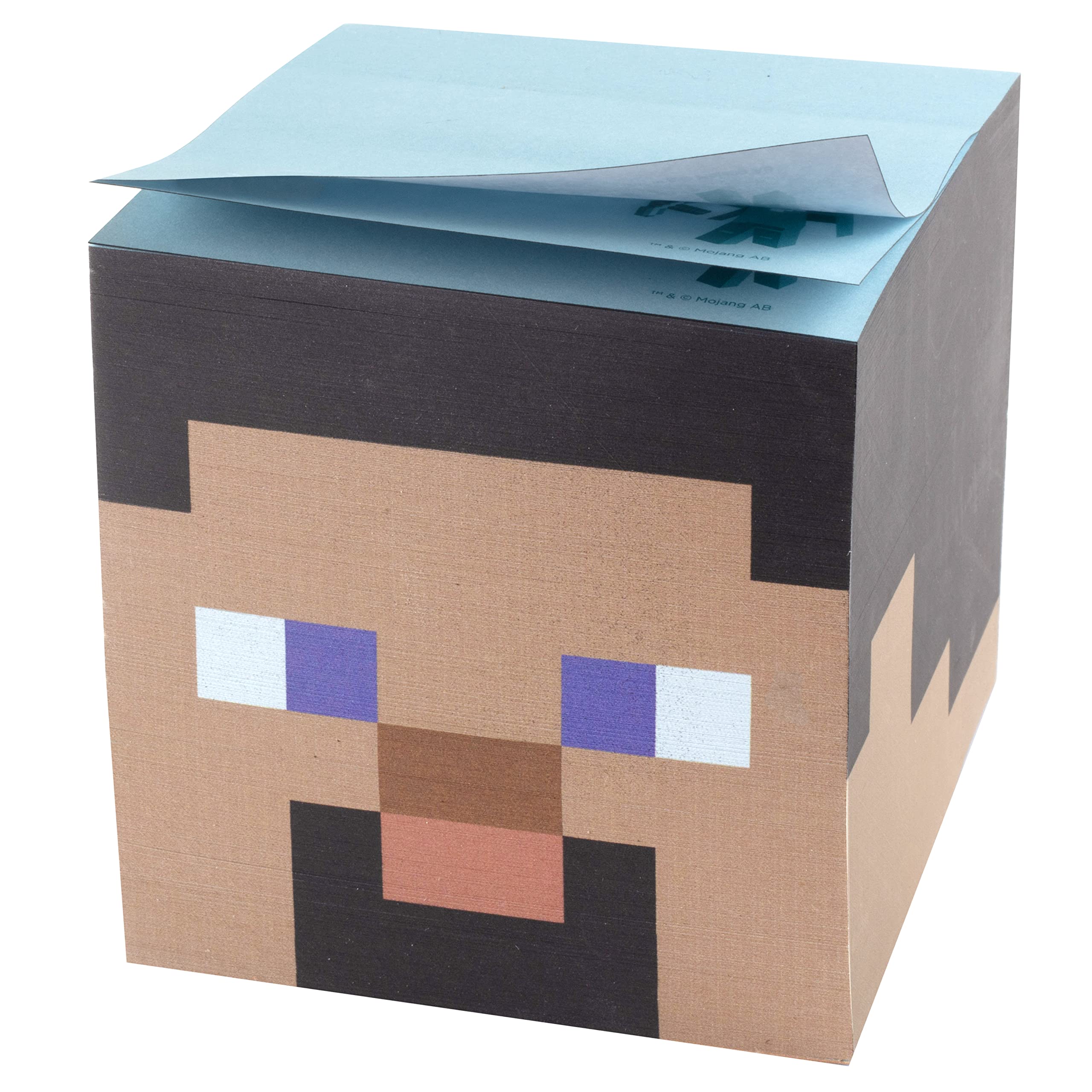 Minecraft Movie Steve Sticky Note Cube, 800 Sheets - 3X3 Self-Stick Post Paper Pad Notepad Block - Easter Gamer Gift For Kids, T