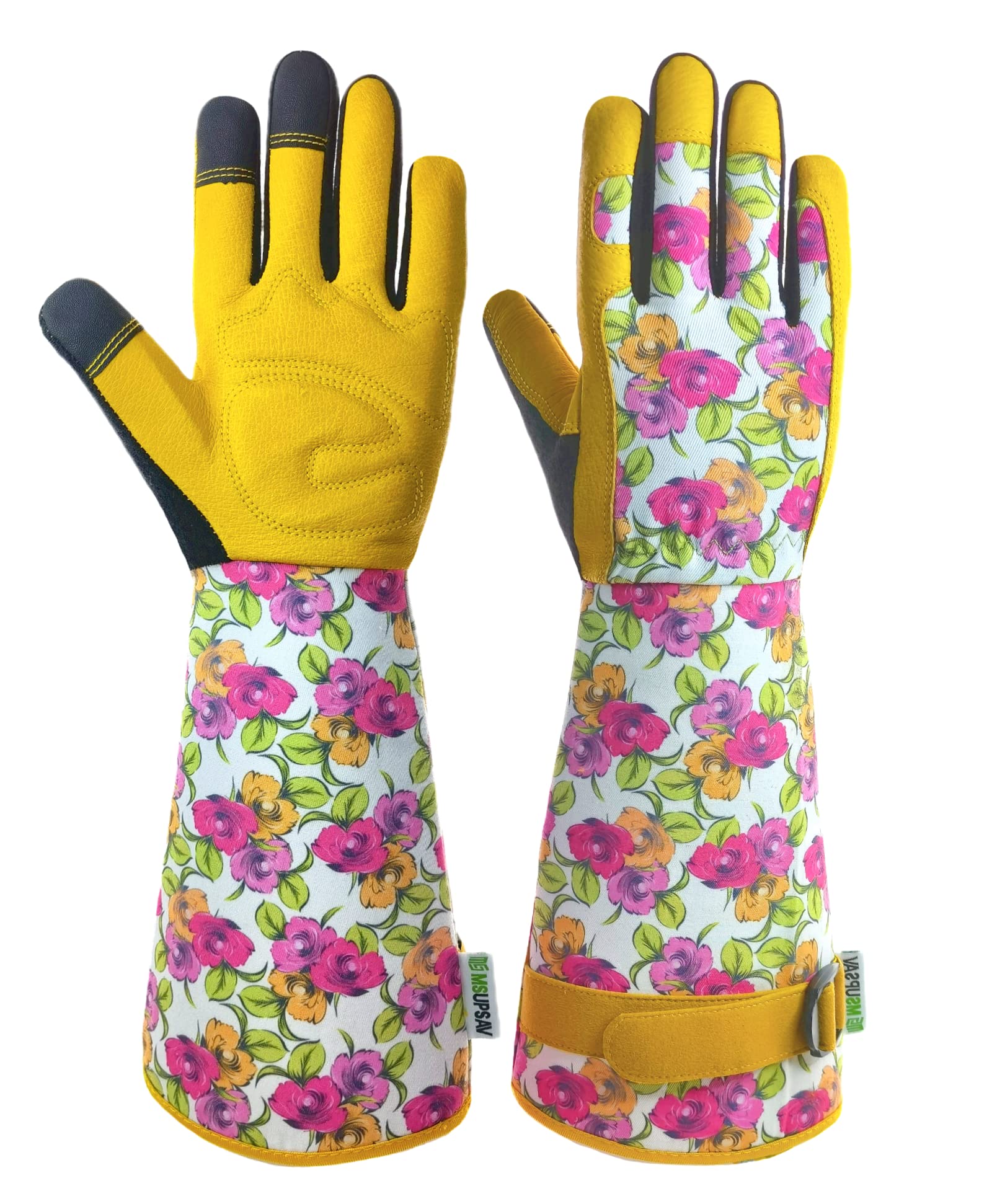Msupsav Garden Gloves For Women, Long Gardening Gloves,Thorn Proof Rose Gloves For Gardening,Yard Work Gloves,Touchscreen,Gifts