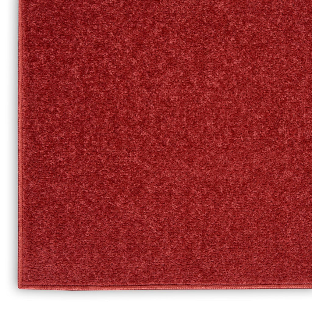 Nourison Essentials Solid Indoor/Outdoor Brick Red 2'2' X 16 Area Rug, Easy Cleaning, Non Shedding, Bed Room, Living Room, Dining Room, Deck, Patio, Backyard (2X16)