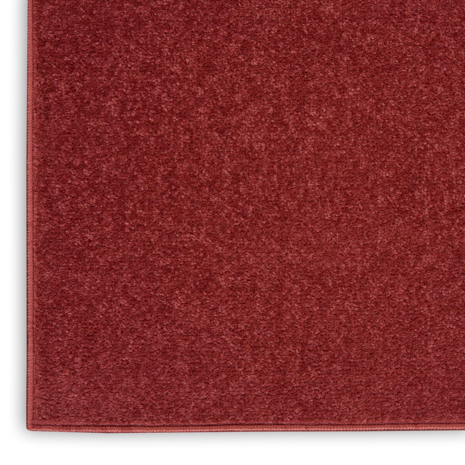 Nourison Essentials Solid Indoor/Outdoor Brick Red 2'2' X 16 Area Rug, Easy Cleaning, Non Shedding, Bed Room, Living Room, Dining Room, Deck, Patio, Backyard (2X16)