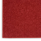 Nourison Essentials Solid Indoor/Outdoor Brick Red 2'2' X 20 Area Rug, Easy Cleaning, Non Shedding, Bed Room, Living Room, Dining Room, Deck, Patio, Backyard (2X20)