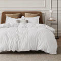 Bedsure White Duvet Cover California King Size - Soft Double Brushed Duvet Cover For Kids With Zipper Closure, 3 Pieces, Include