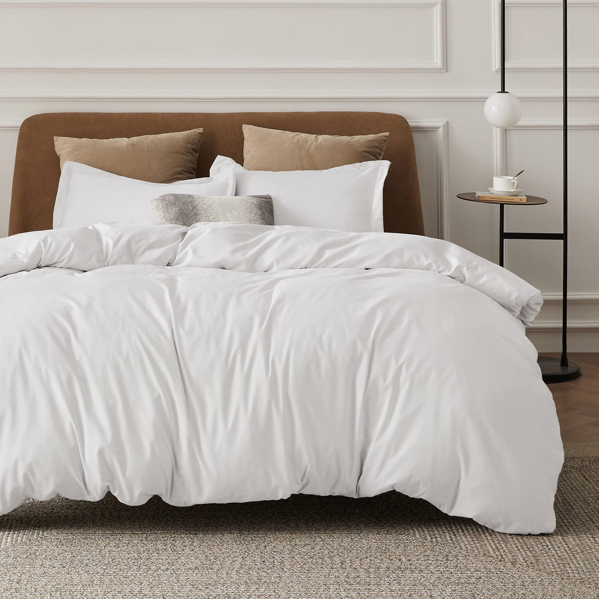 Bedsure White Duvet Cover California King Size - Soft Double Brushed Duvet Cover For Kids With Zipper Closure, 3 Pieces, Include
