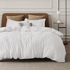 Bedsure White Duvet Cover California King Size - Soft Double Brushed Duvet Cover For Kids With Zipper Closure, 3 Pieces, Include