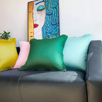 Ntbay 2 Pack 500 Thread Count 100% Egyptian Cotton Euro Pillow Shams, Super Soft And Breathable European Throw Pillow Covers, Square Pillow Cases, 26X26 Inches, Aqua