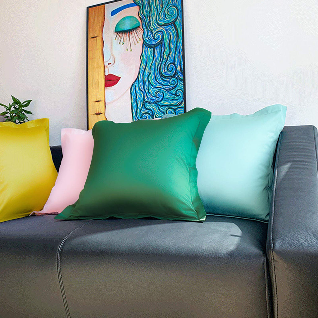 Ntbay Cotton 26X26 Euro Sham Covers - 500 Thread Count Egyptian Cotton Euro Pillow Covers, 2 Pack Super Soft And Breathable 26X26 Pillow Covers, Square Pillow Cases, 26X26 Inches, Pink