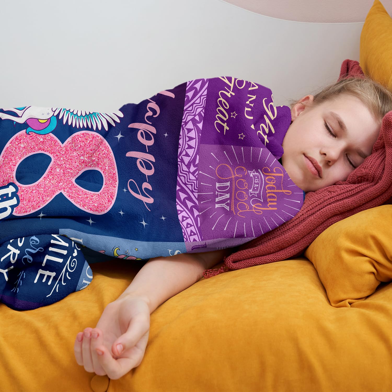 Solzien 8 Year Old Girl Birthday Gift Ideas Blanket 60''X50'', Best Gifts For 8 Year Old Girls, 8Th Birthday Gifts For Girl, Bir