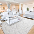 Terrug Fluffy Rugs for Living Room Bedroom, White 3x5 Area Rug Washable Shag Carpet, Super Soft Fuzzy Plush Non-Slip Cute Modern