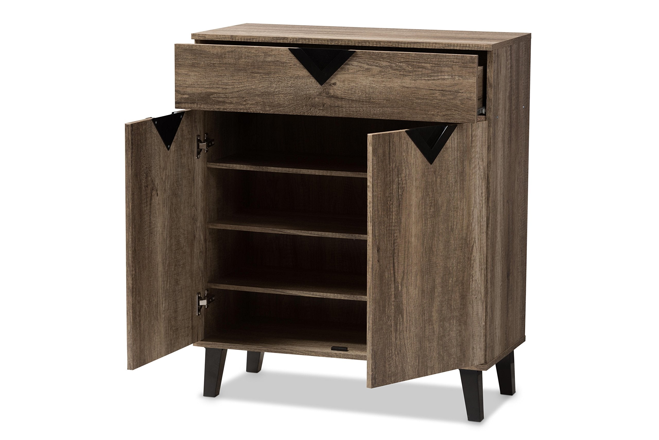 Baxton Studio Cambria Shoe cabinet, Light Brown