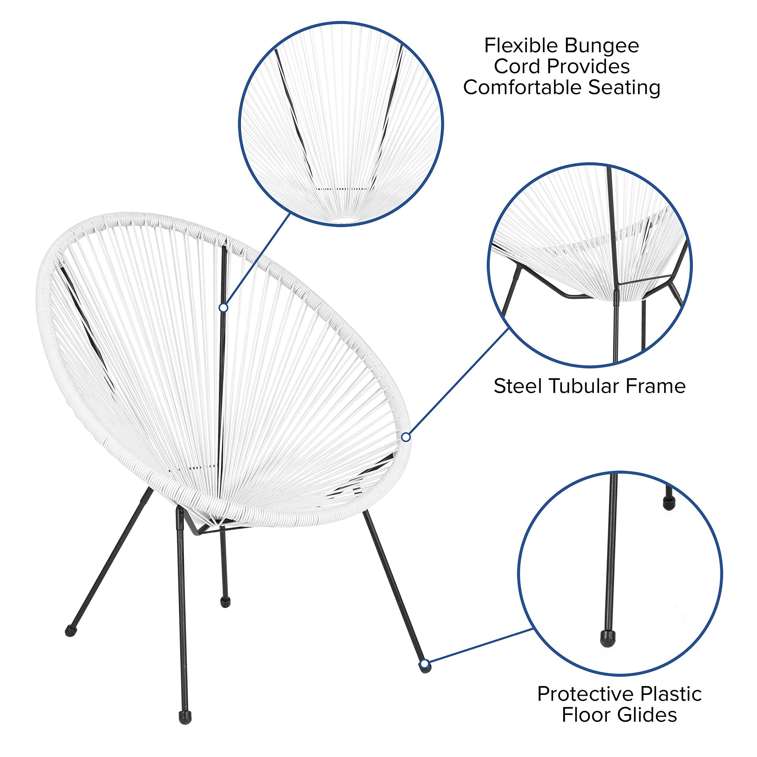 Flash Furniture Valencia Oval Comfort Series Take Ten Black Papasan Lounge Chair