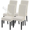 SearchI Waterproof Dining Room Chair Covers Set of 4, Stretch Jacquard Parsons Chair Slipcovers Removable Washable Kitchen Chair