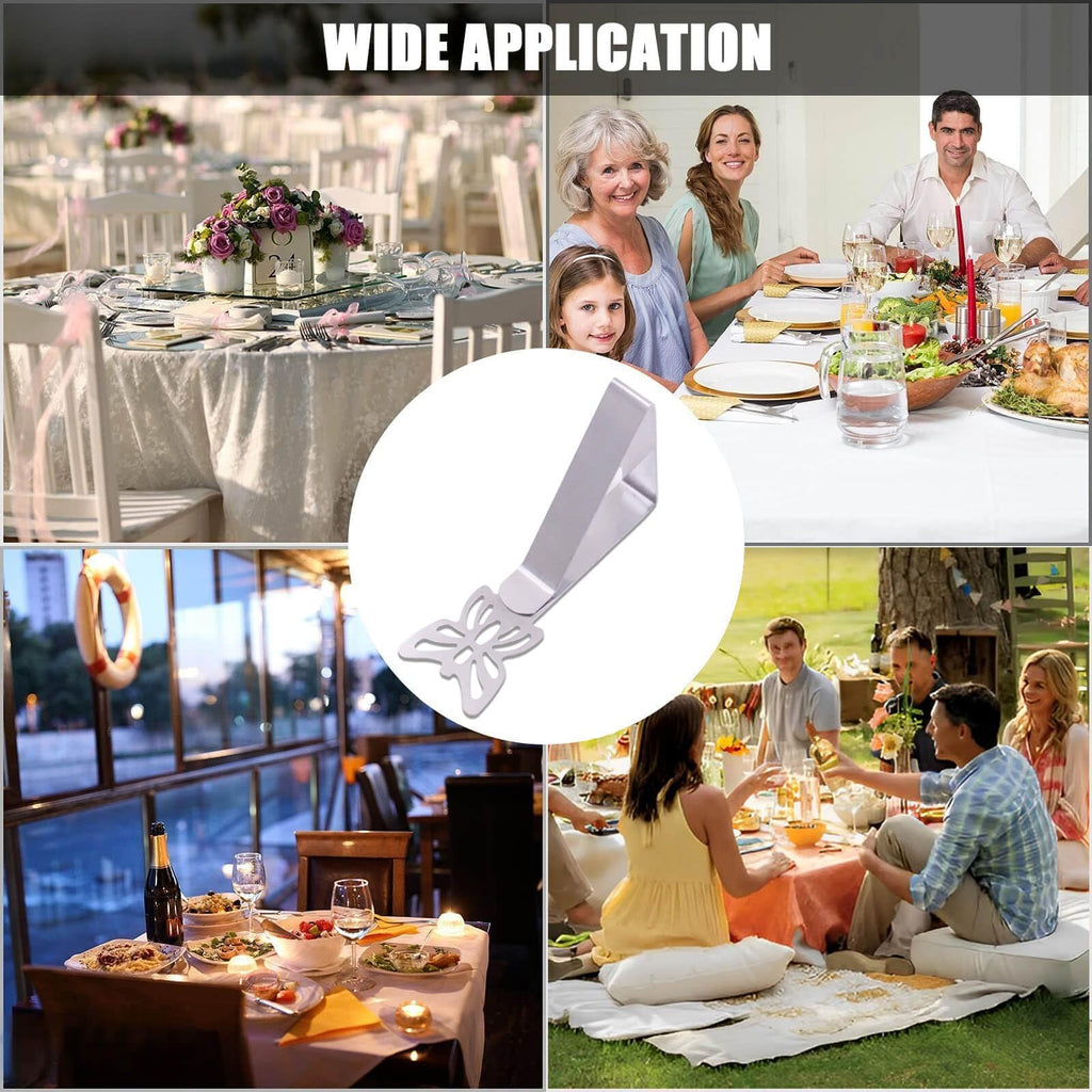 Cunglin Tablecloth Clips For Outdoor Thick Tables 10 Pack, Butterfly Picnic Table Cloth Holder Clip Indoor, Heavy Duty Stainless