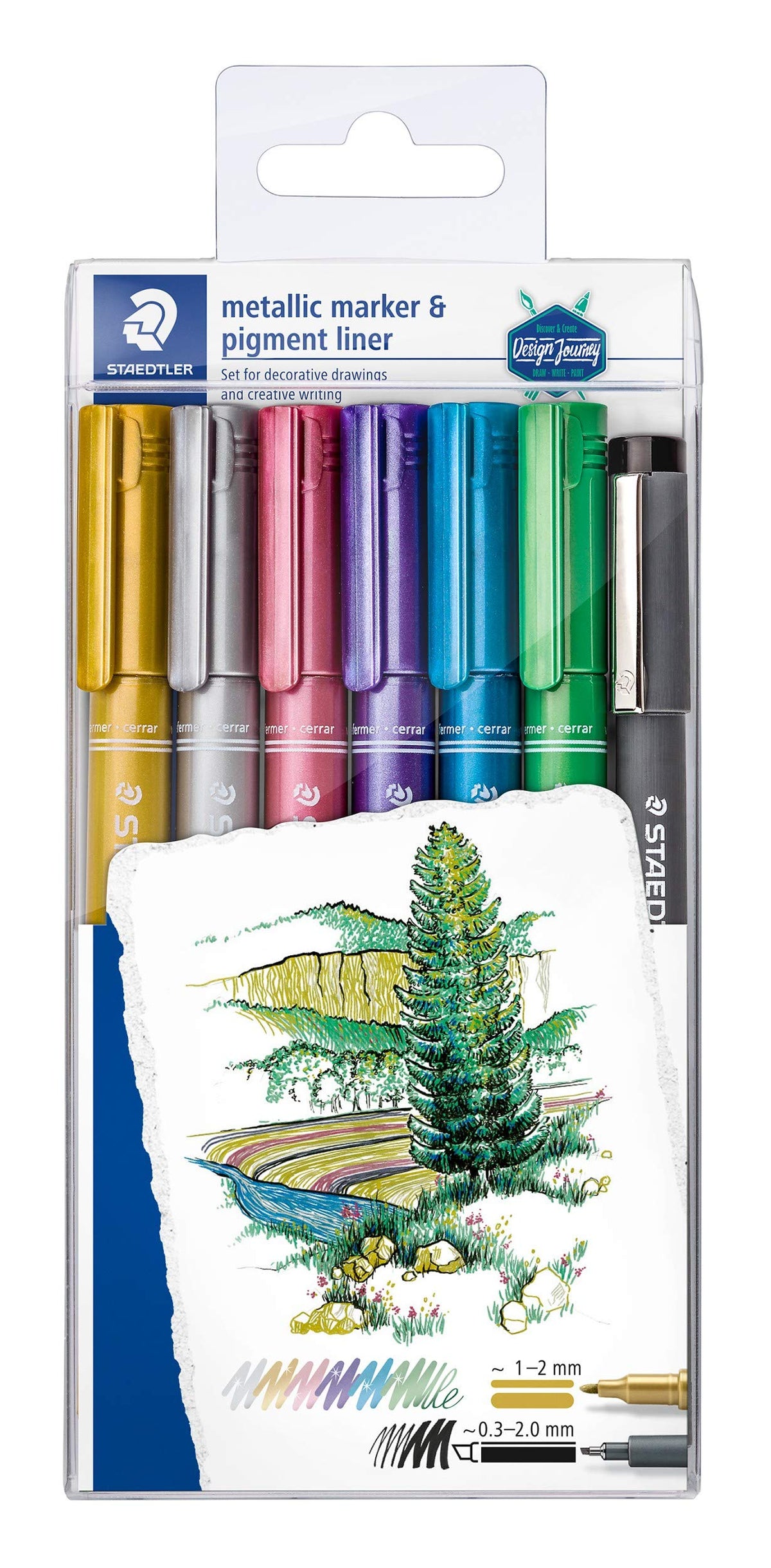 Staedtler 8323-Swp6P Metallic Markers - Multi-Colour (Pack Of 6)