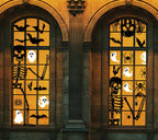Halloween Window Clings Scary Halloween Window Decorations 3D Skeleton Window Cling Halloween Window Stickers Skeleton Halloween