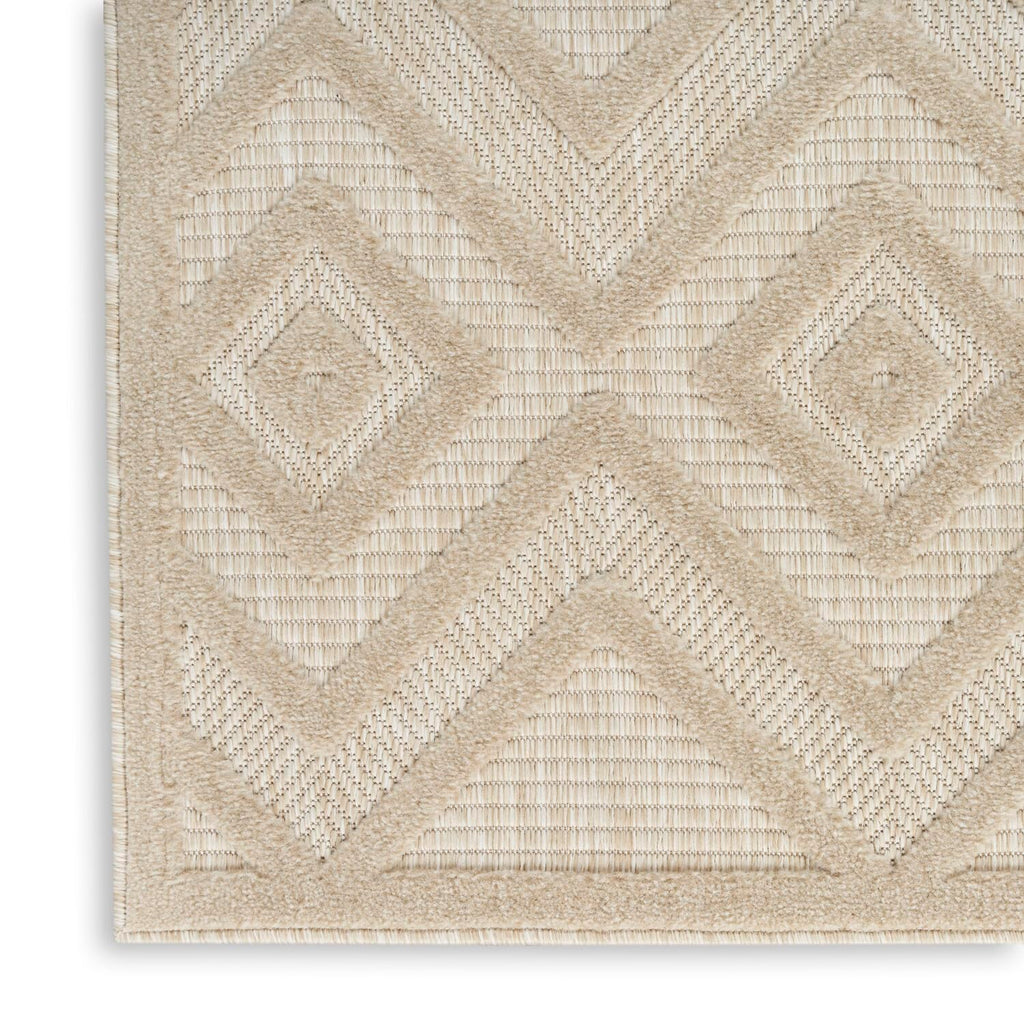 Nourison Versatile Indoor/Outdoor Cream 5' X 7' Area Rug, Easy Cleaning, Non Shedding, Bed Room, Living Room, Dining Room, Backyard, Deck, Patio (5X7)