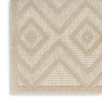 Nourison Versatile Indoor/Outdoor Cream 5' X 7' Area Rug, Easy Cleaning, Non Shedding, Bed Room, Living Room, Dining Room, Backyard, Deck, Patio (5X7)