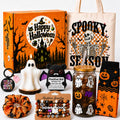 Teliles Halloween Gifts for Women Pumpkin Boo Basket with Ghost Cup Socks