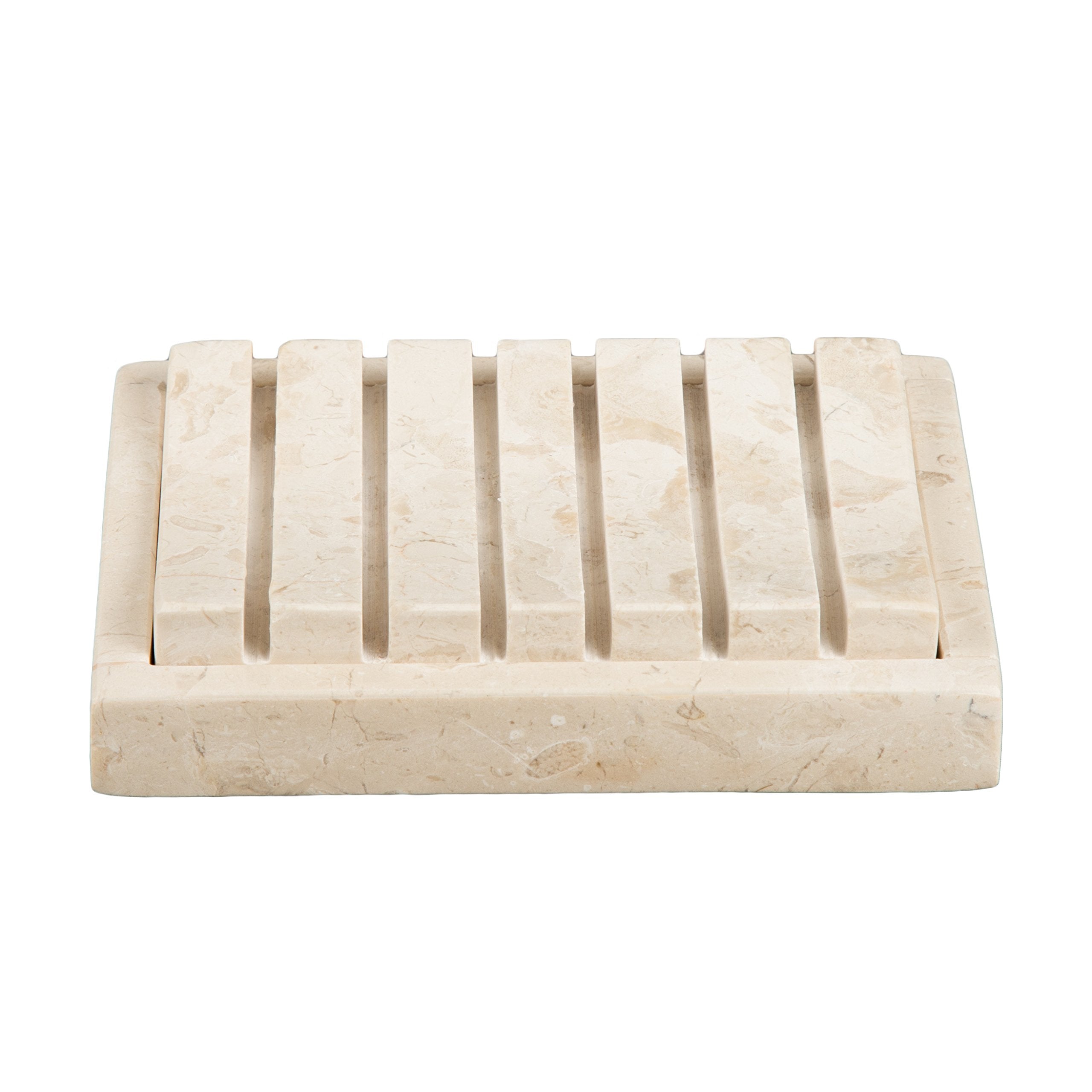 Creative Home Natural Champagne Marble SPA Collection Hand Soap Dish Bar Soap Tray Holder for Bathroom Countertop Kitchen Sink O