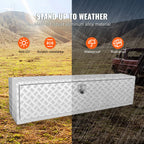 Vevor Underbody Truck Box, 60''  17''  18'' Pickup Storage Box, Heavy Duty Aluminum Diamond Plate Tool Box With Lock And Keys, W