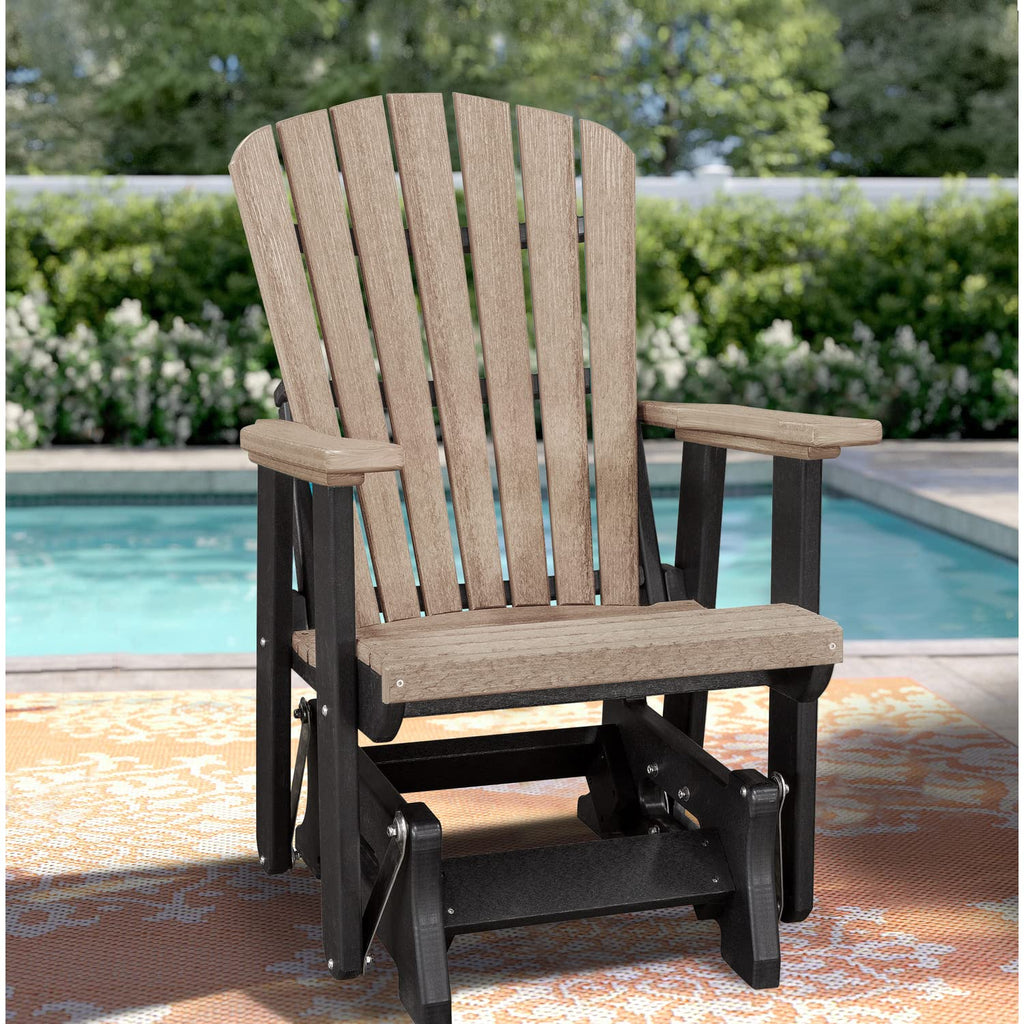 American Furniture Classics 515WWBK Fan Back Chair, Weatherwood and Black