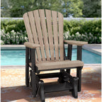 American Furniture Classics 515WWBK Fan Back Chair, Weatherwood and Black