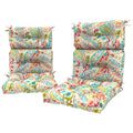 Lvtxiii 2 Pack Outdoor/Indoor High Back Chair Cushions, Deep Seat Patio Seat And Back Cushion Set, Stuffed High Rebound Foam Roc