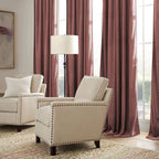 Ryb Home Dusty Pink Velvet Curtains 84 Inch, Room Darkening Window Curtains For Living Room Energy Efficient Backdrop Festival Decor For Girls Bedroom Dining Room, Wild Rose, W52 X L84 Inch, 2 Panels