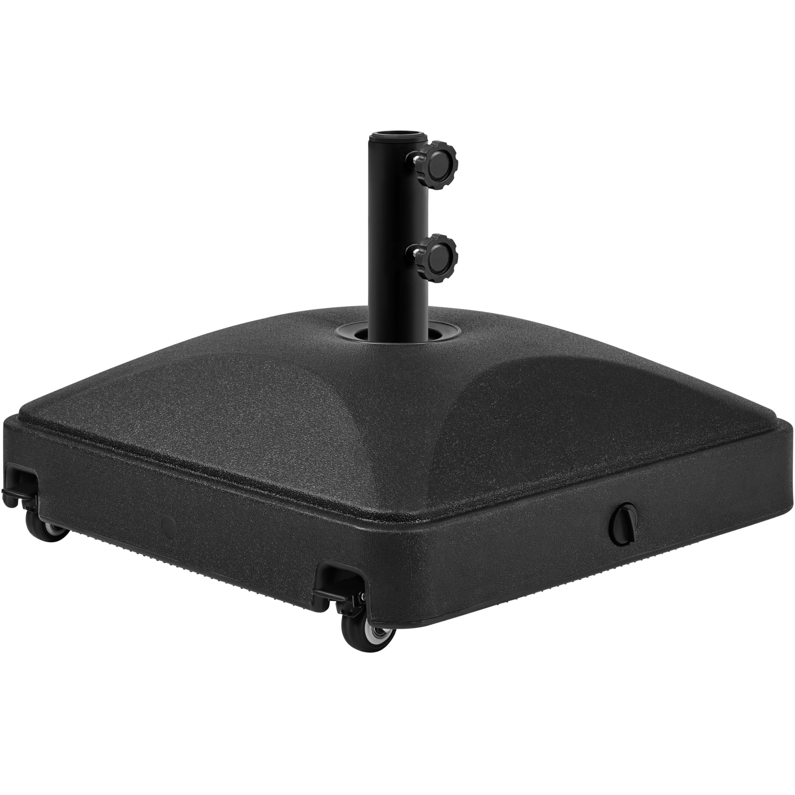 Yaheetech Fillable Mobile Umbrella Base, Heavy Duty Patio Umbrella Pole Holder for Outdoor 4 Wheels, 2 Locks 2 Knobs 123lb Capac