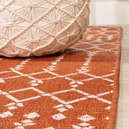 Jonathan Y Smb108P-210 Ourika Moroccan Geometric Textured Weave Indoor Outdoor Area Rug, Bohemian, Rustic, Scandinavian Easy Cle