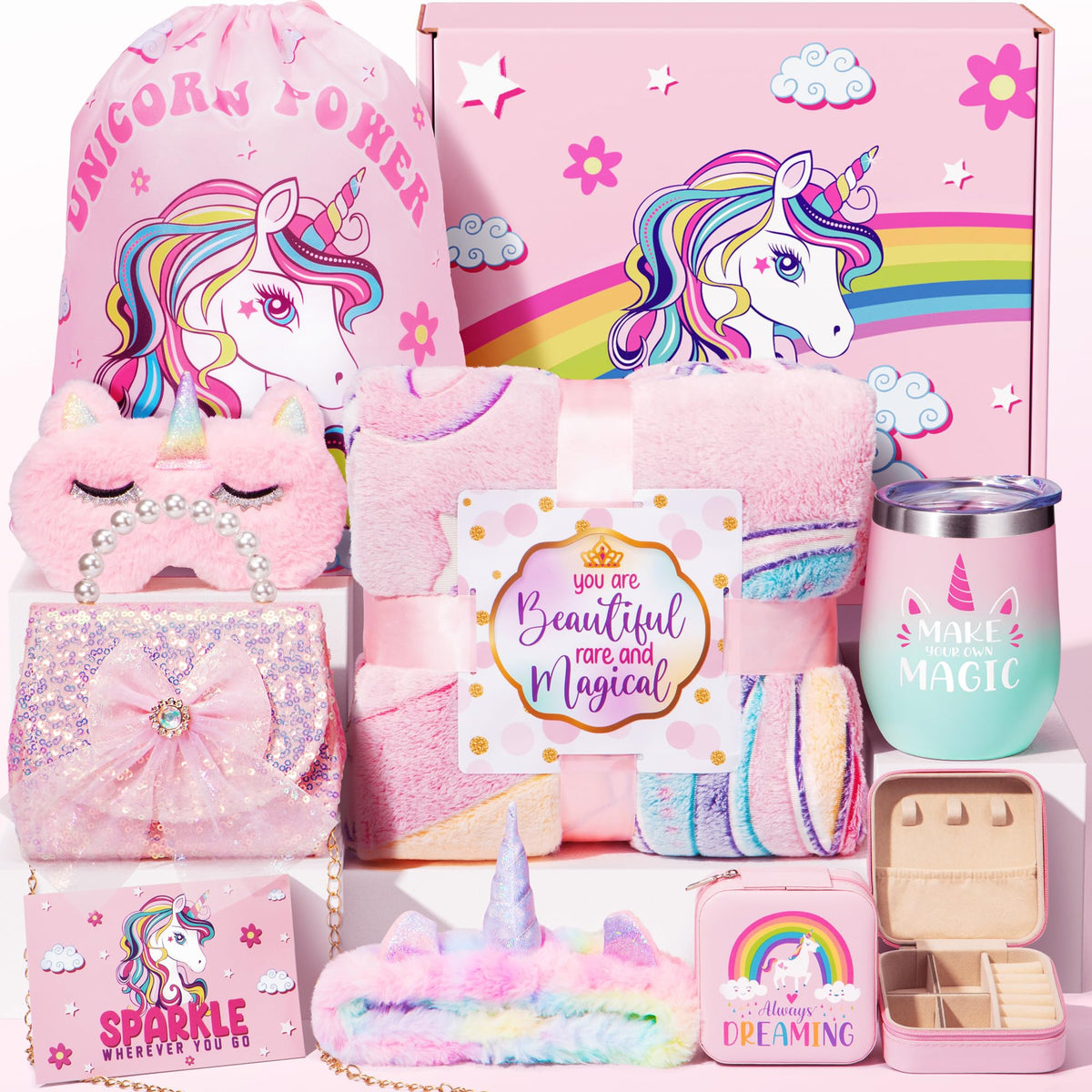 Unicorn Toys for Girl Age 4-6, Kindergarten Preschool Back to School Gift Unicorn Birthday Gift for 4 5 6 7 8 9 10 11 12 Year Ol