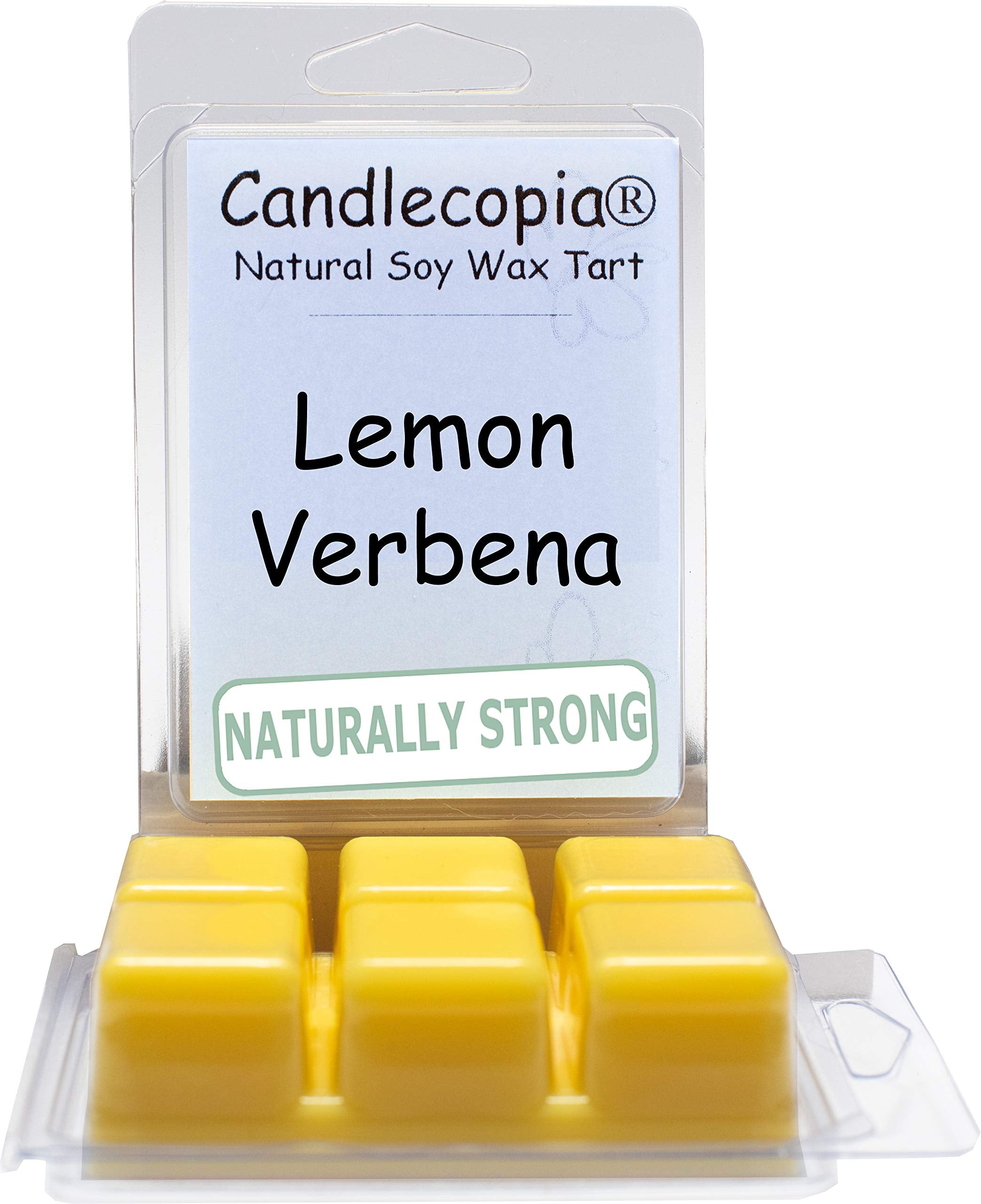 Candlecopia Lemon Verbena Strongly Scented Hand Poured Vegan Wax Melts, 12 Scented Wax Cubes, 6.4 Ounces in 2 x 6-Packs (Lemon V