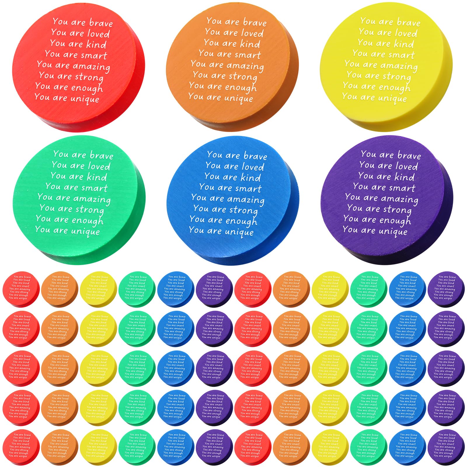 Weekgrat 96 Pcs Back To School Supplies Bulk Inspirational Erasers With Positive Words First Day Of School Gifts For Students Sm