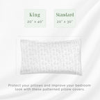 Elegant Comfort Ultra Soft Set Of 2 Sea Waves Print Pillowcases - 1500 Premium Hotel Quality Microfiber, Soft And Smooth Envelope Closure 2-Piece Pillow Covers - Standard/Queen, Wave Beige