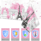 98 Pcs Paris Eiffel Tower Tableware Set Paris Eiffel Tower Party Plates Napkins Paris Table Cover Eiffel Tower Dinnerware For Ki