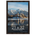 wallsthatspeak 21x32 Espresso Brown Picture Frame for Puzzles Posters Photos or Artwork