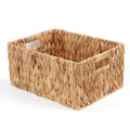 FEIALNDUO Wicker Shelf Baskets, Woven Storage Bins for Shelves Pantry Organizers and Storage with Handles Home Decor (Natural, 1