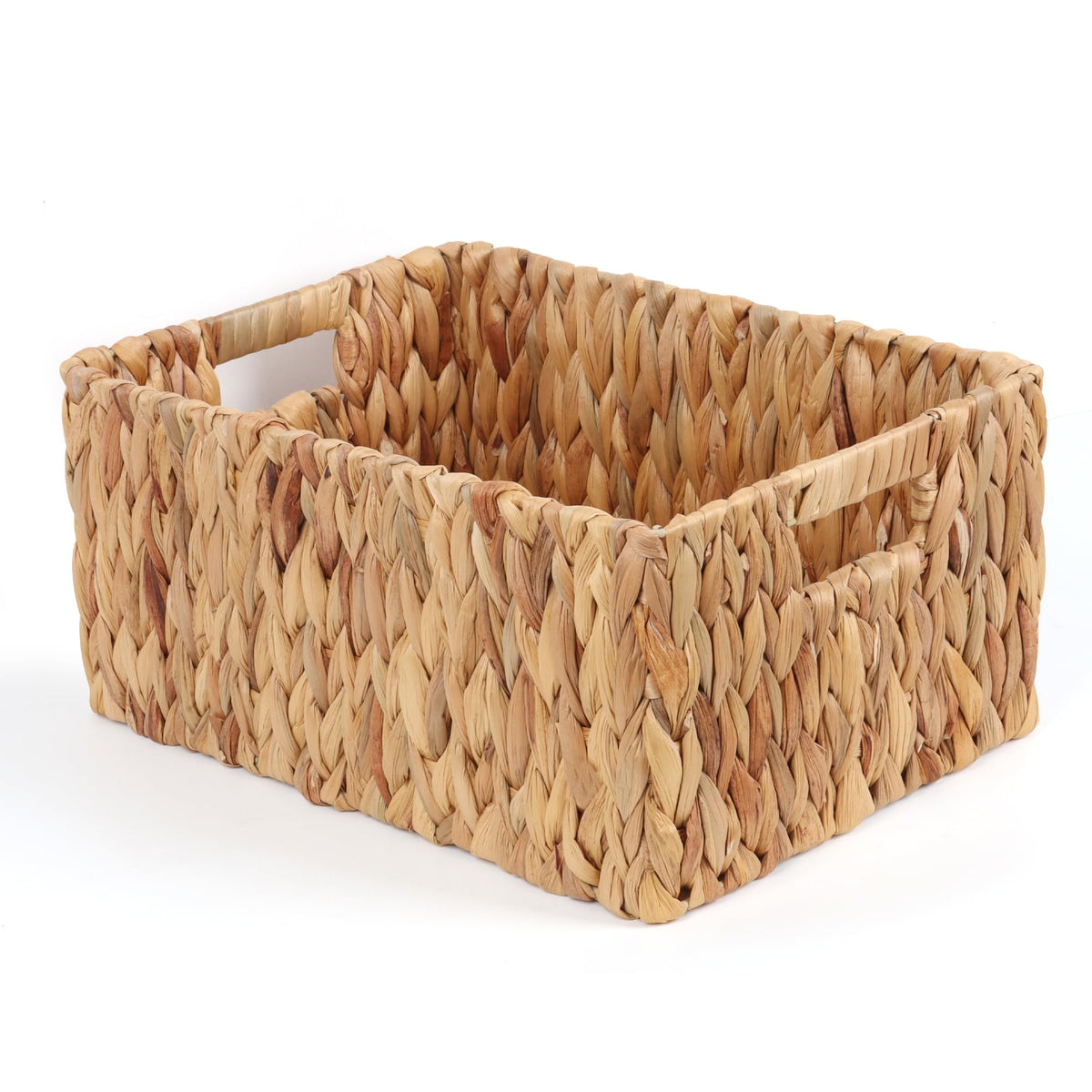 FEIALNDUO Wicker Shelf Baskets, Woven Storage Bins for Shelves Pantry Organizers and Storage with Handles Home Decor (Natural, 1